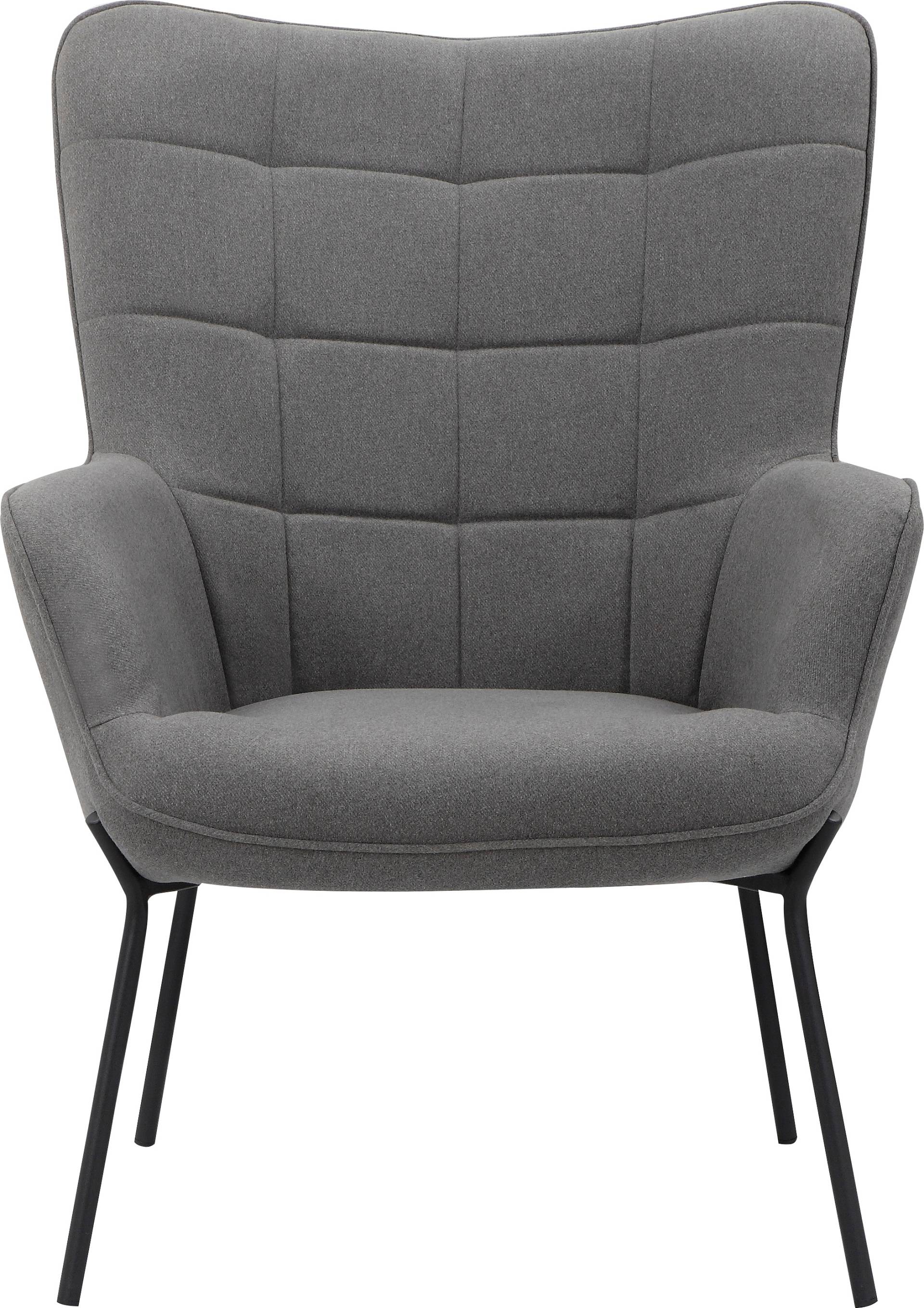 GOODproduct Loungesessel »Luukas, Ohrensessel mit Metallbeinen,«, (1 St.), Stoff recyceltes Polyester, Sitz und Rücken gepolstert, Sitzhöhe 46 cm von GOODproduct