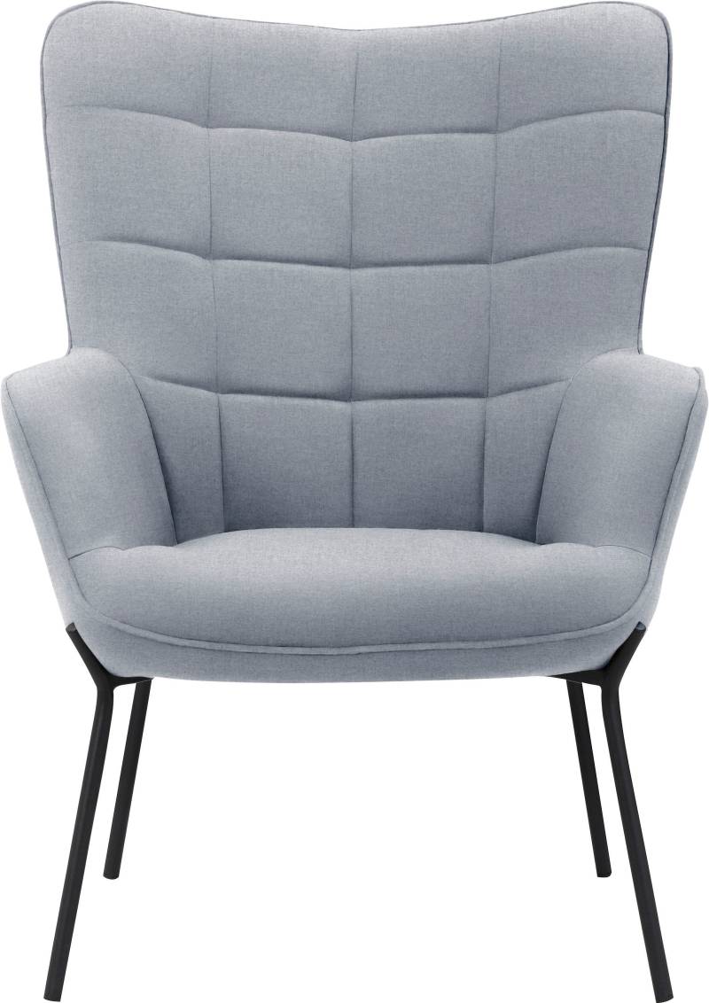 GOODproduct Loungesessel »Luukas, Ohrensessel mit Metallbeinen,«, (1 St.), Stoff recyceltes Polyester, Sitz und Rücken gepolstert, Sitzhöhe 46 cm von GOODproduct