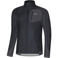 GOREWEAR Herren Laufjacke R3 Partial GORE® WINDSTOPPER® schwarz | L von GOREWEAR