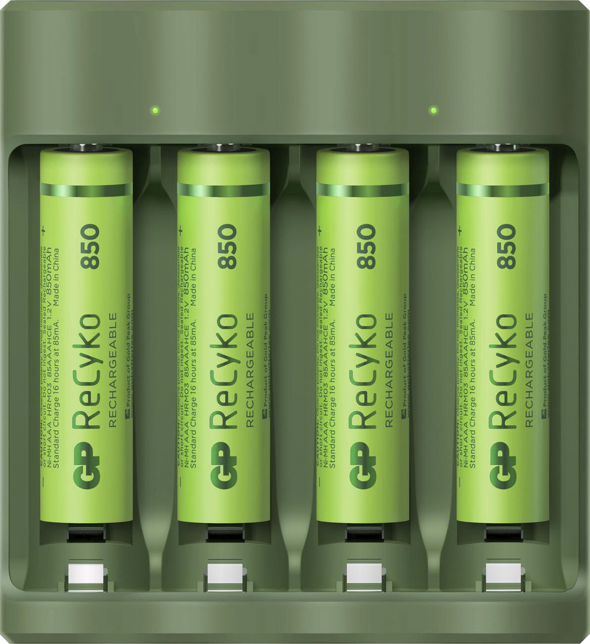 GP Batteries Akku-Ladestation »USB-Akkuladegerät B421 inkl. 4x ReCyko AAA Akkus je 850 mAh« von GP Batteries