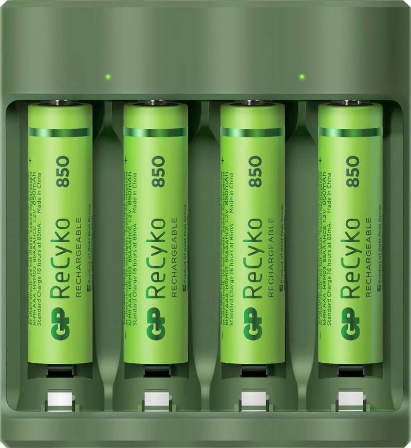 GP Batteries Akku-Ladestation »USB-Akkuladegerät B421 inkl. 4x ReCyko AAA Akkus je 850 mAh« von GP Batteries