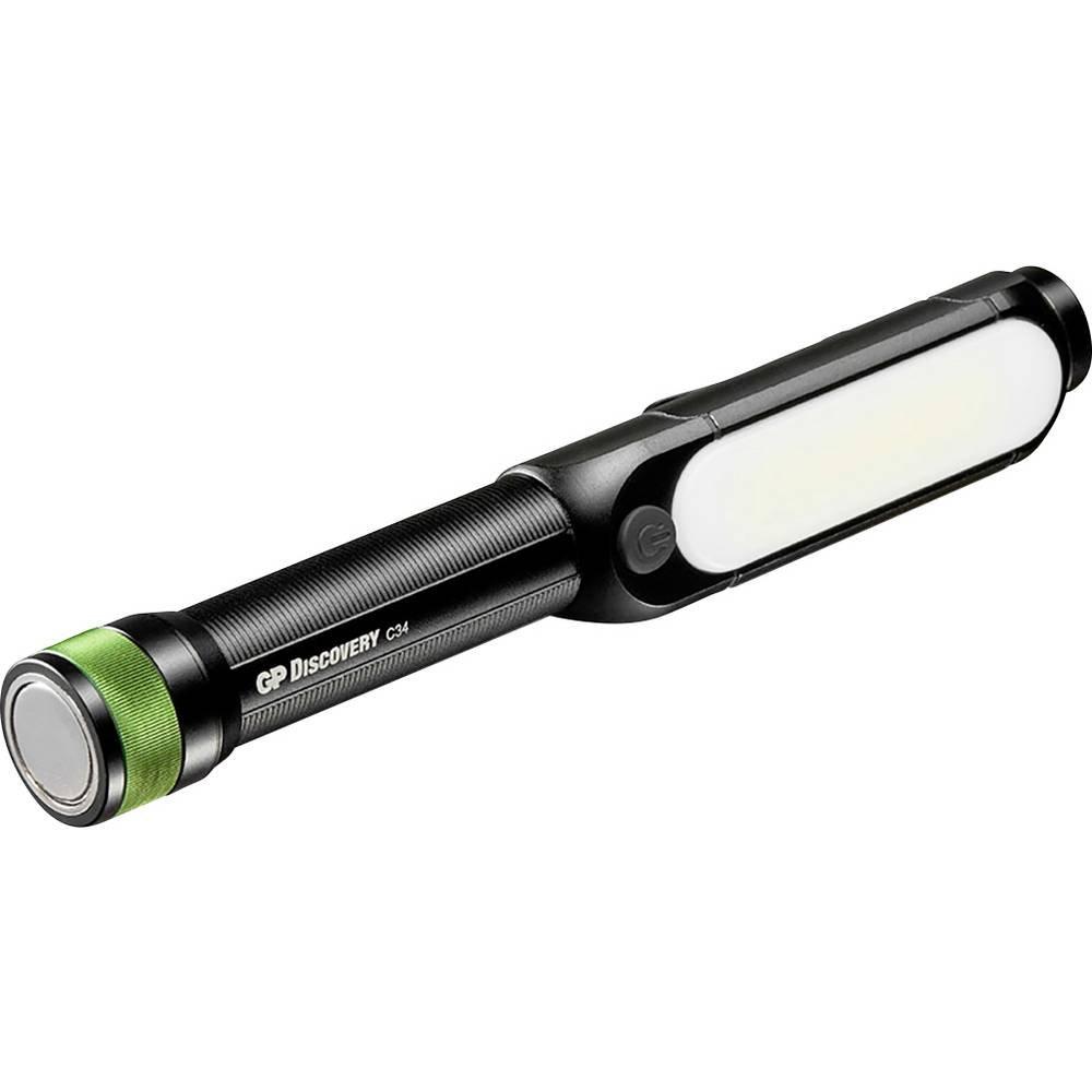 GP Discovery - Taschenlampe C34: Arbeitsleuchte inkl. seitlichem COB LED-Licht mit hohem Lumenwert, One Size, Multicolor von GP Discovery