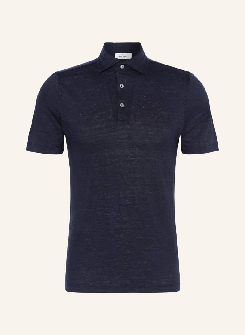 Gran Sasso Jersey-Poloshirt Aus Leinen blau von GRAN SASSO