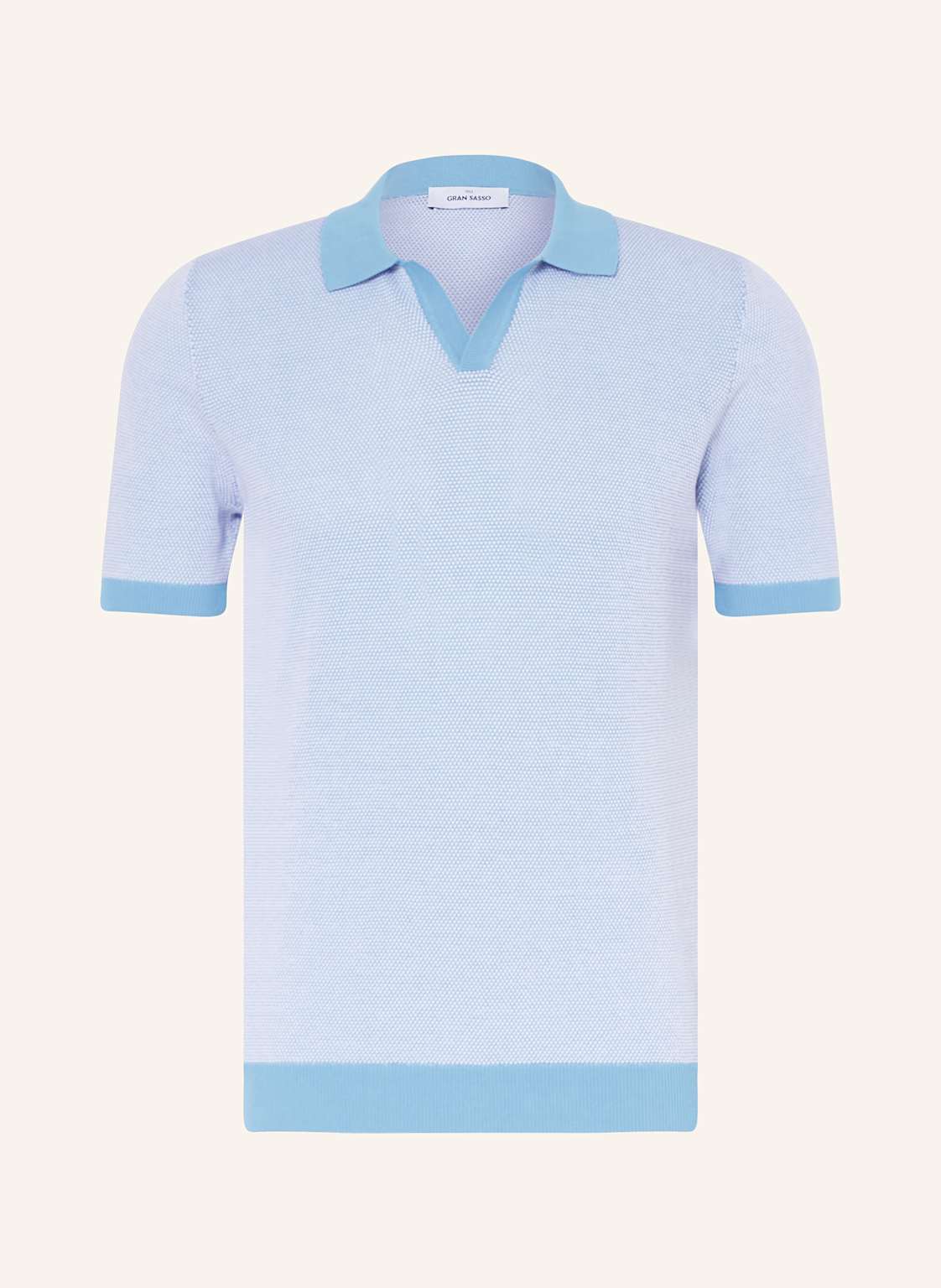 Gran Sasso Piqué-Poloshirt blau von GRAN SASSO