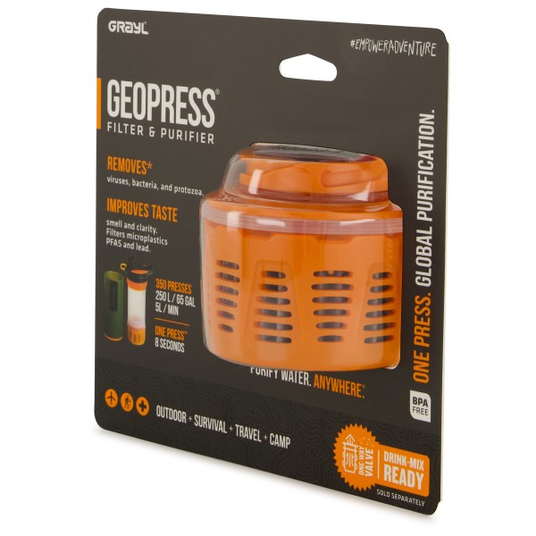 GRAYL - Geopress Purifier Ersatzfilterkartusche orange von GRAYL