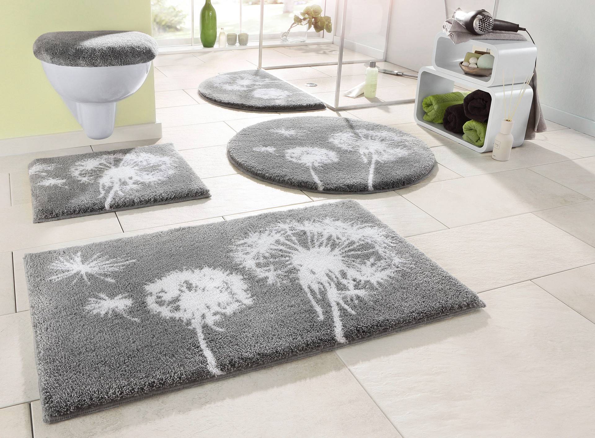 Grund Badematte »Pusteblume«, rutschhemmend beschichtet, schnell trocknend-fussbodenheizungsgeeignet, weiche Haptik, auch als 2-teiliges Set erhältlich, Made in Europe Grund Badematte »Pusteblume«, rutschhemmend beschichtet, schnell trocknend-fussbodenheizungsgeeignet, weiche Haptik, auch als 2-teiliges Set erhältlich, Made in Europe von Grund