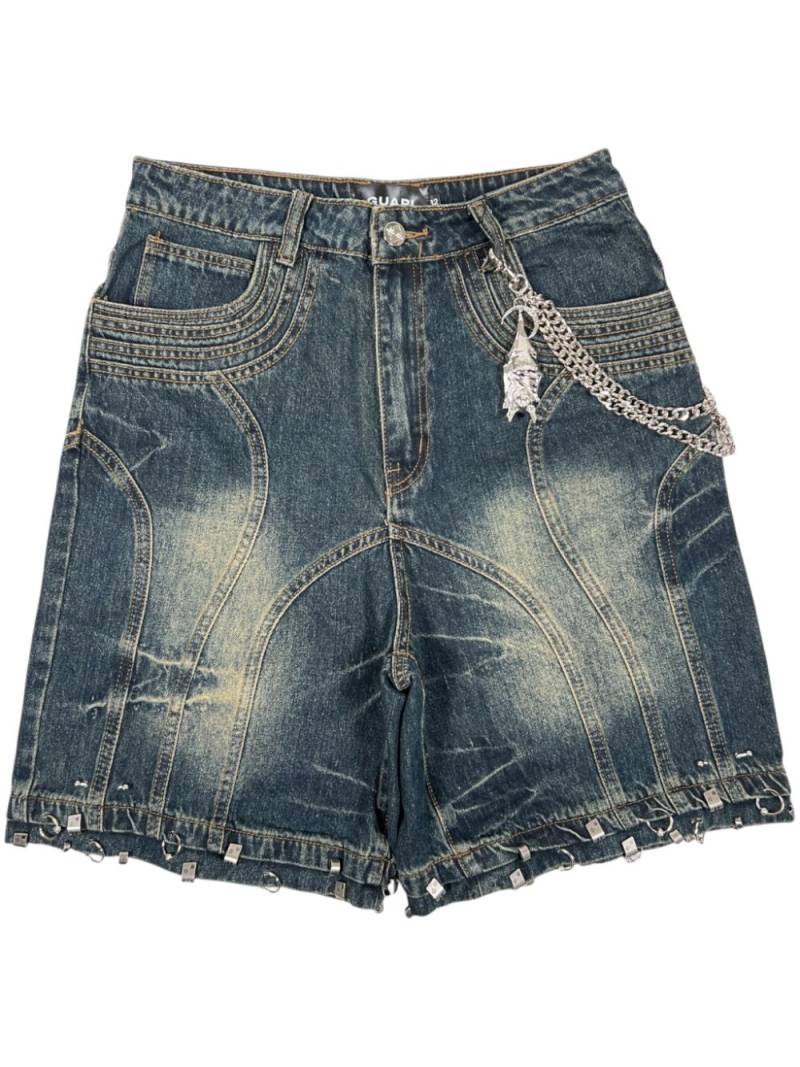 GUAPI piercing-embellished shorts - Blue von GUAPI