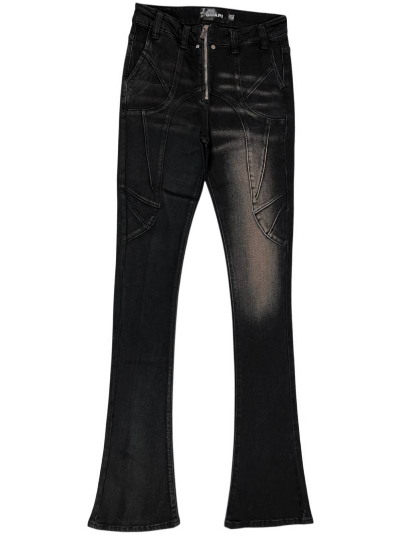 GUAPI waxed-effect jeans - Black von GUAPI