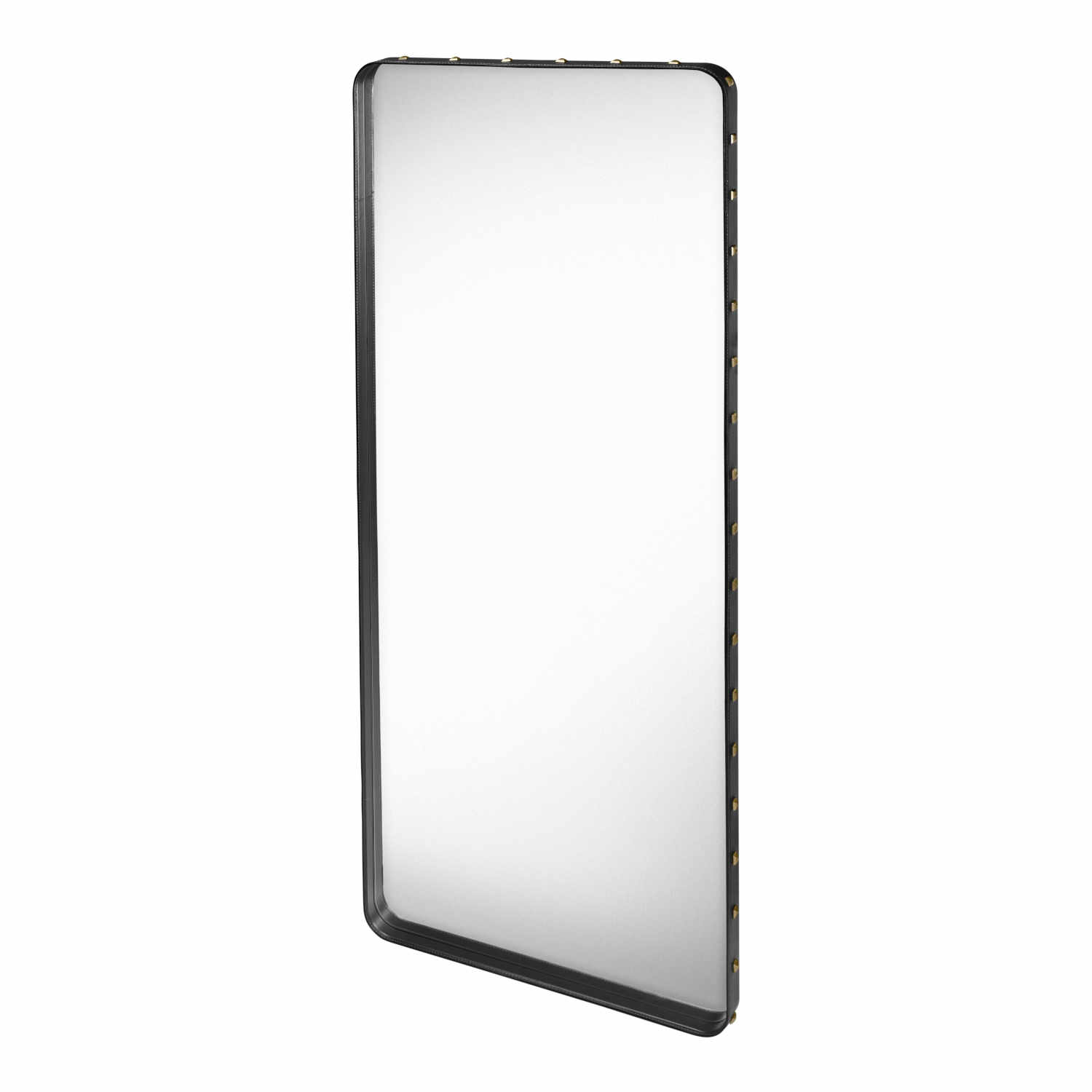 Adnet Wall Mirror Rectangular Spiegel, Grösse h. 180 x b. 70 cm, Farbe black von GUBI