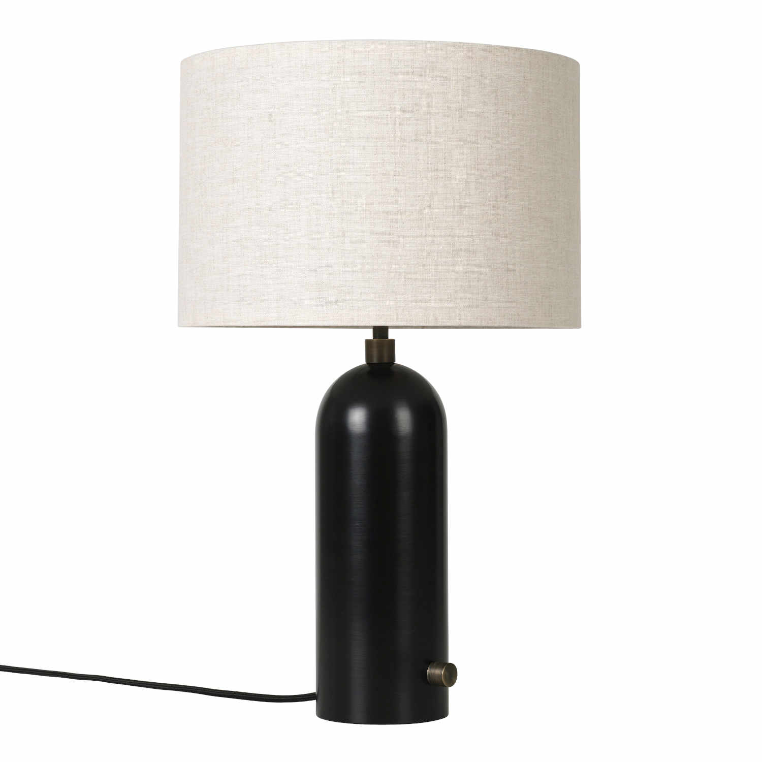 Gravity Canvas Table Lamp Tischleuchte, Grösse h. 49 cm, Ausführung blackened steel von GUBI