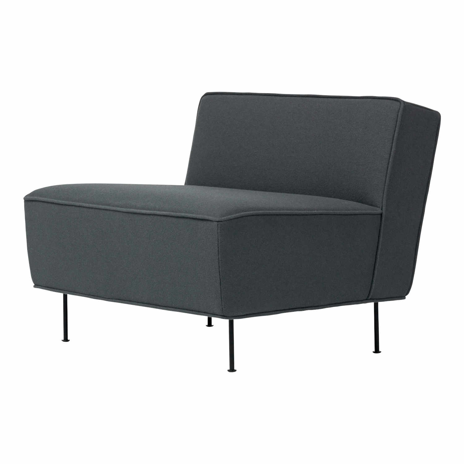 Modern Line Lounge Chair Sessel, Bezug kvadrat remix 0733 stoff, Untergestell stahl, brass shiny Modern Line Lounge Chair Sessel, Bezug kvadrat remix 0733 stoff, Untergestell stahl, brass shiny von GUBI