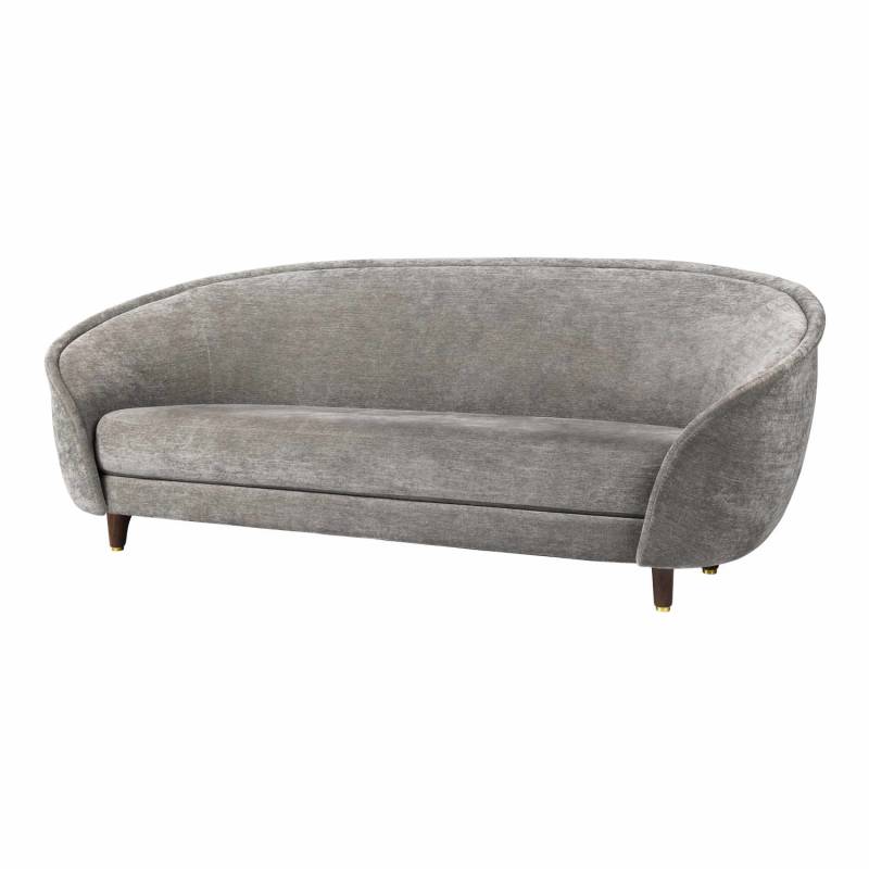 Revers 2er Sofa, Bezug kvadrat remix 0163 stoff, Untergestell Wood Base smoked oak finish (matt lackiert) von GUBI