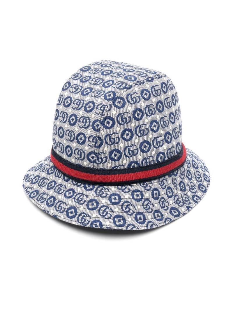 Gucci Kids all-over GG-pattern sun hat - Blue von Gucci Kids