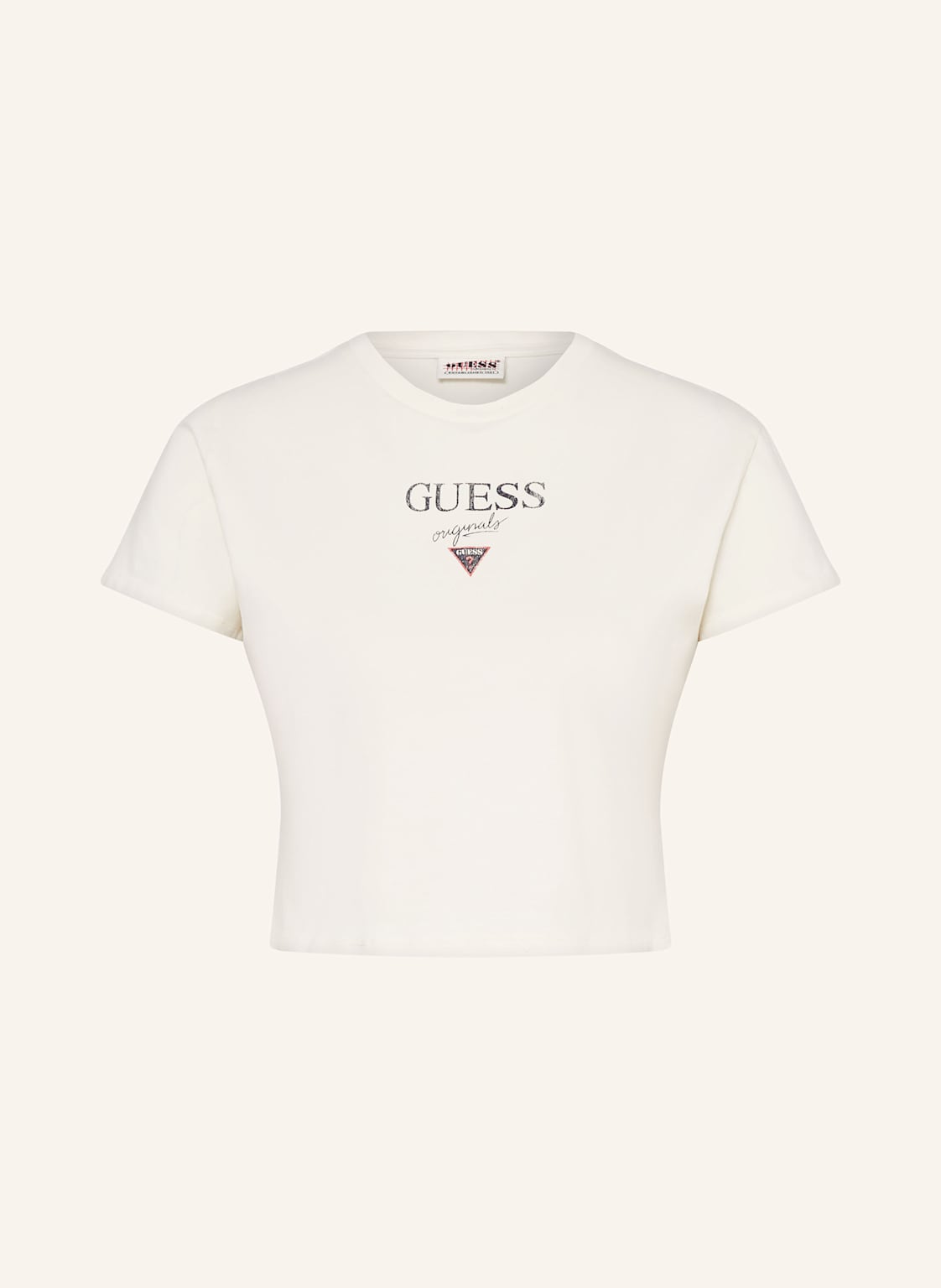 Guess Jeans Cropped-Shirt Go Vintage Baker beige Guess Jeans Cropped-Shirt Go Vintage Baker beige von GUESS JEANS