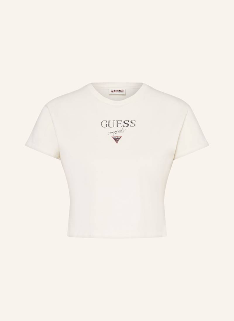 Guess Jeans Cropped-Shirt Go Vintage Baker beige von GUESS JEANS