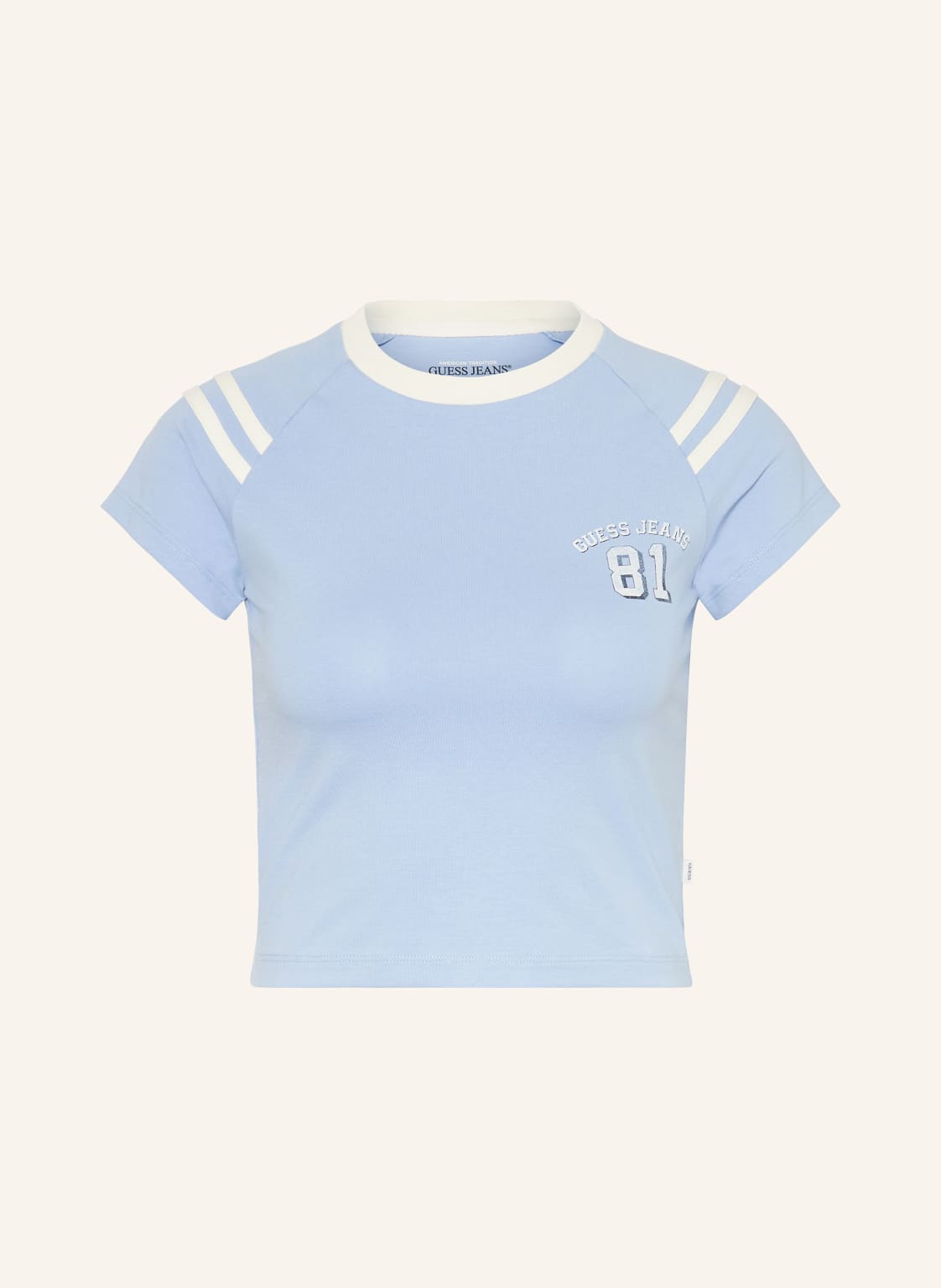 Guess Jeans Cropped-Shirt blau Guess Jeans Cropped-Shirt blau von GUESS JEANS