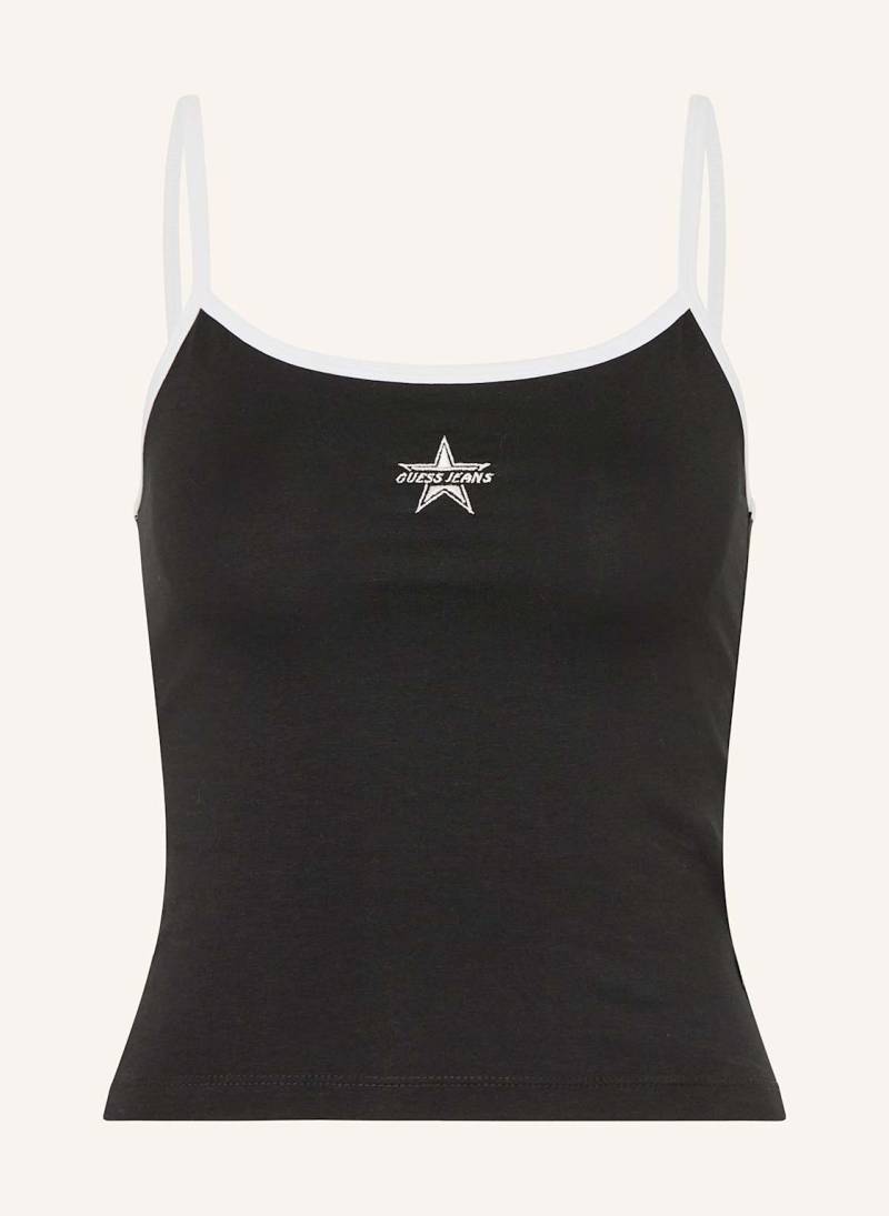 Guess Jeans Cropped-Top schwarz von GUESS JEANS