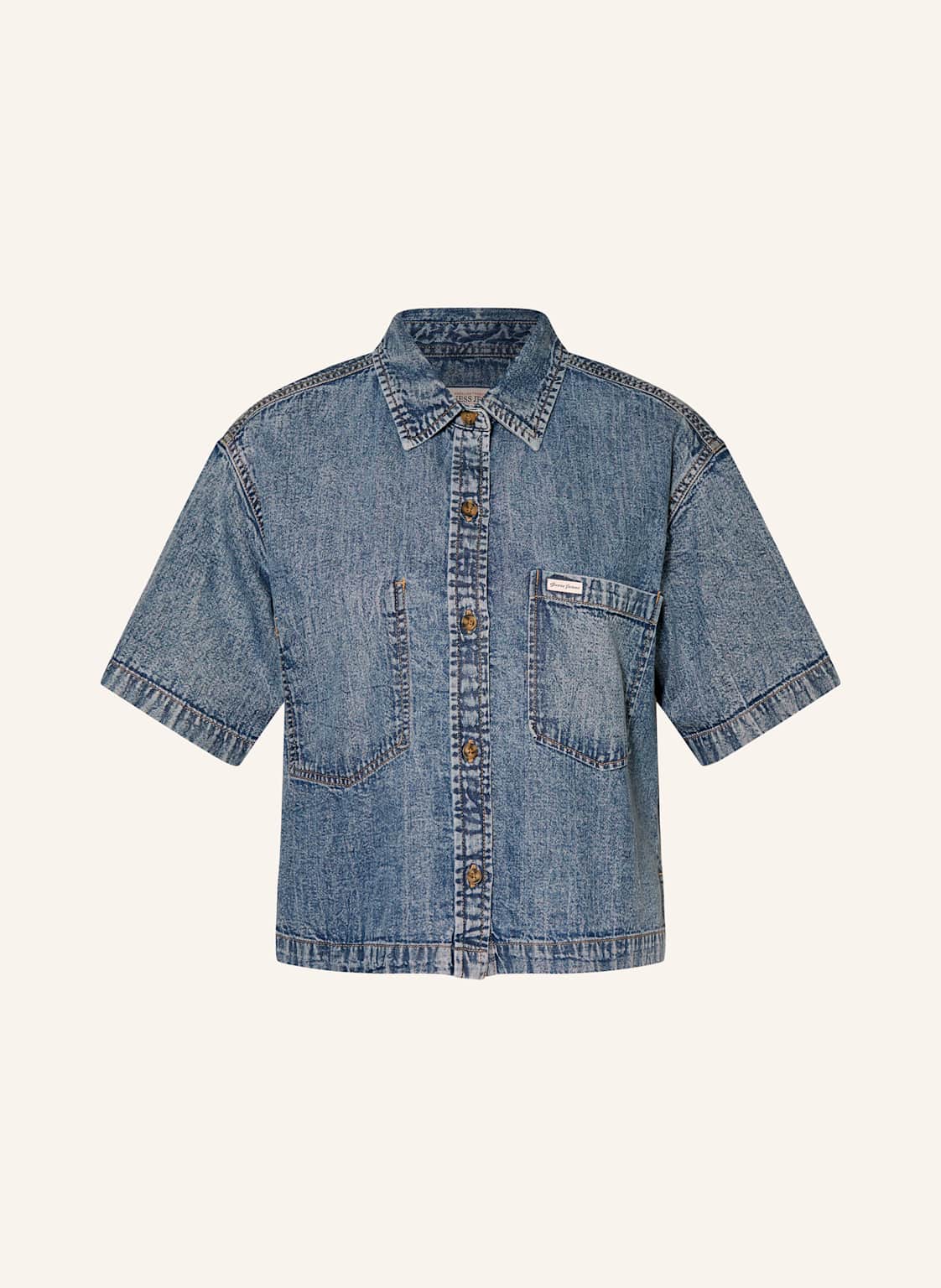 Guess Jeans Oversized-Jeansbluse blau Guess Jeans Oversized-Jeansbluse blau von GUESS JEANS