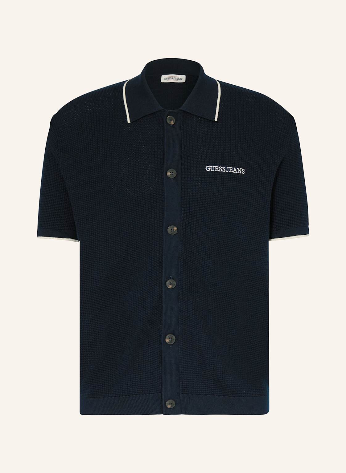 Guess Jeans Strick-Poloshirt blau von GUESS JEANS