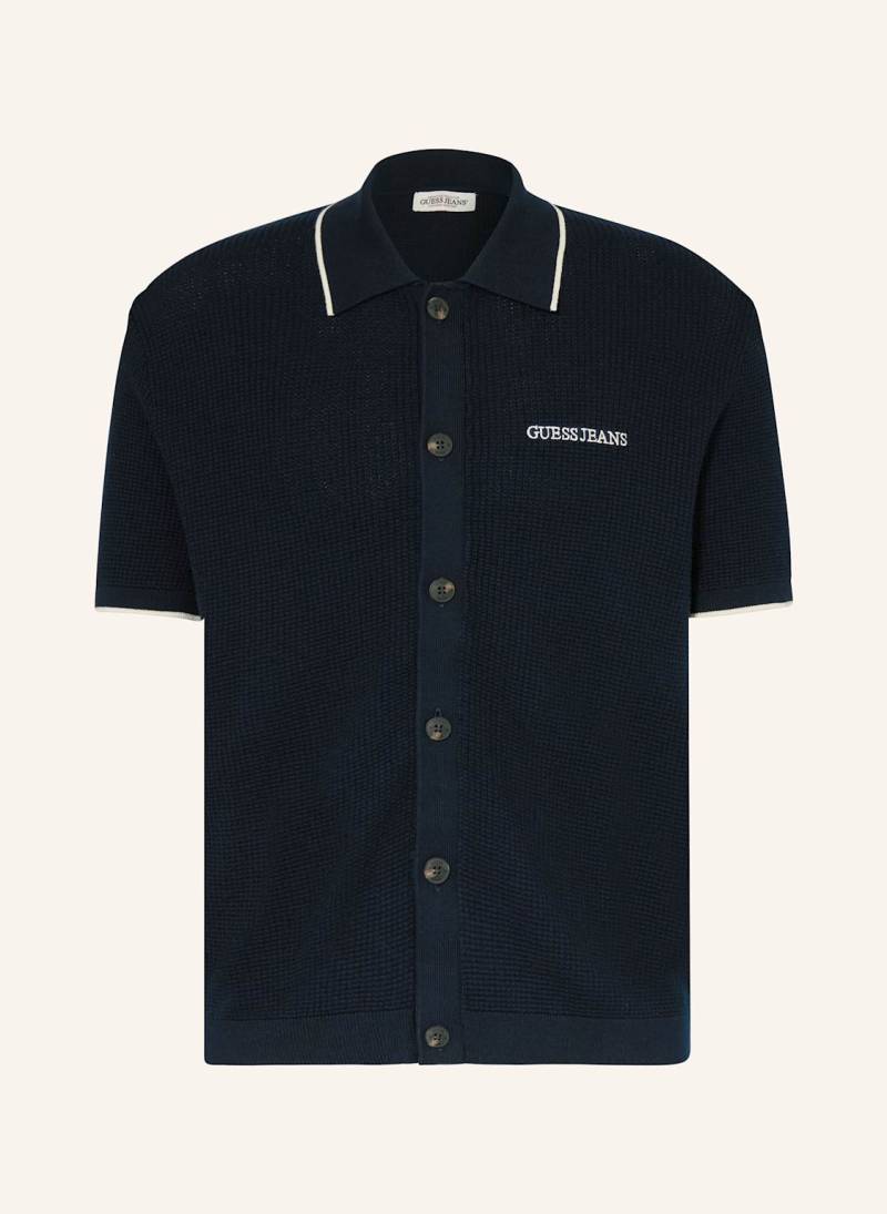 Guess Jeans Strick-Poloshirt blau von GUESS JEANS
