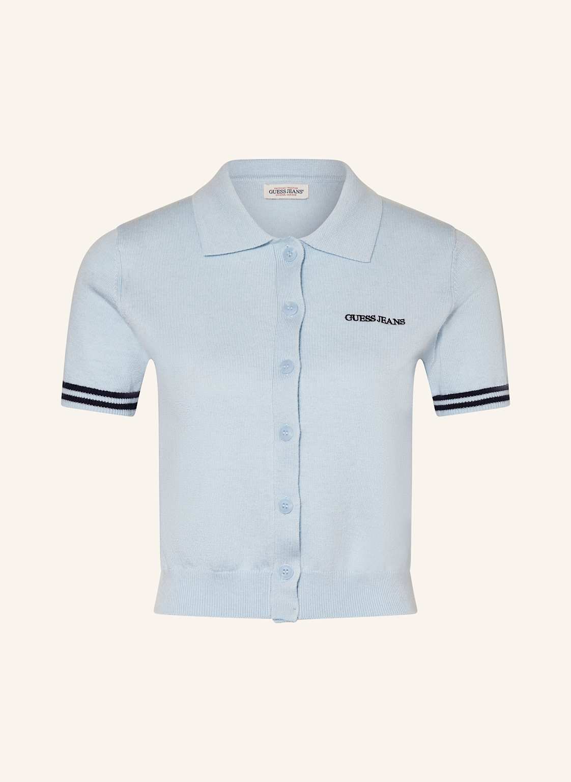 Guess Jeans Strick-Poloshirt blau Guess Jeans Strick-Poloshirt blau von GUESS JEANS