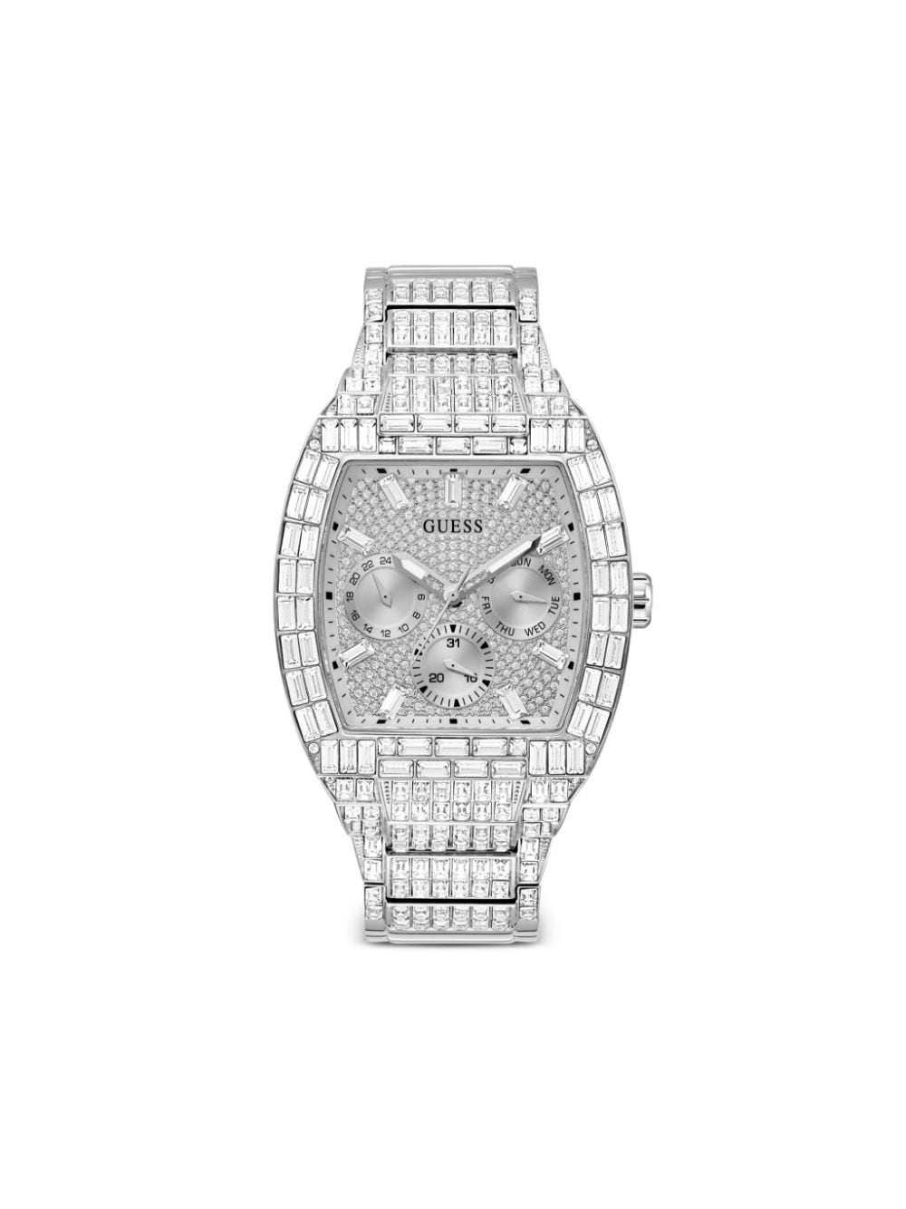 GUESS USA crystal-embellished 43mm - Silver von GUESS USA