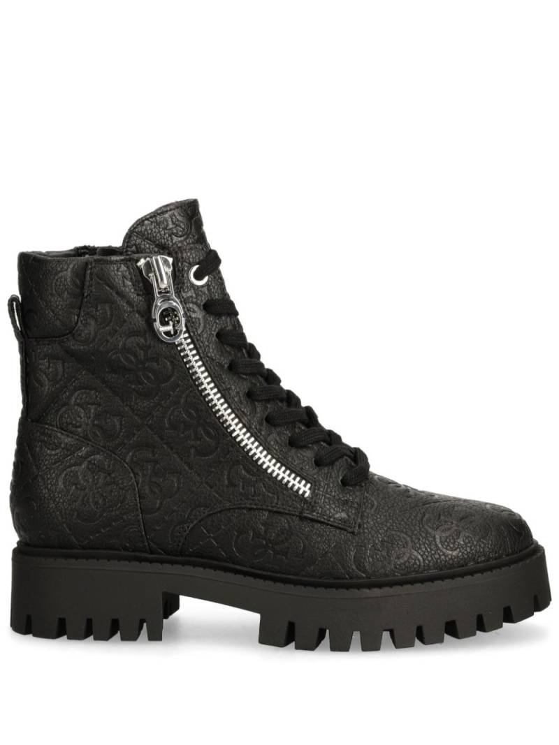 GUESS USA debossed-monogram boots - Black von GUESS USA