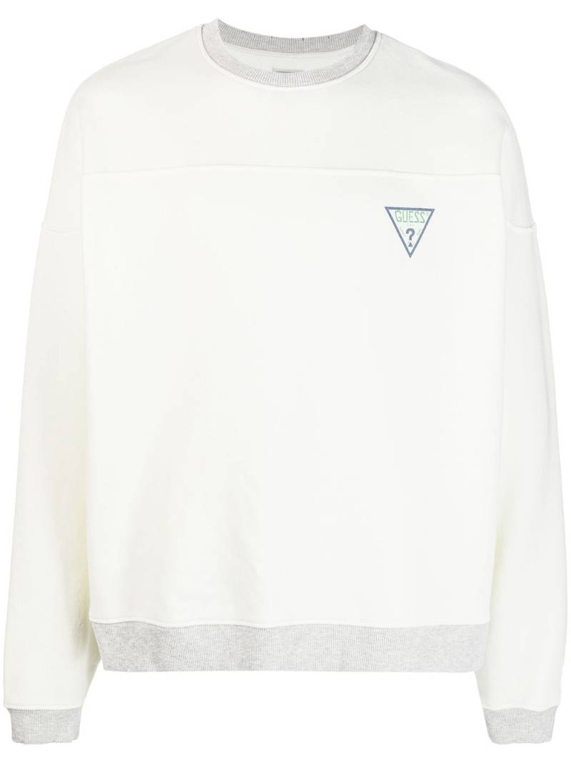 GUESS USA logo-print jersey sweatshirt - White von GUESS USA