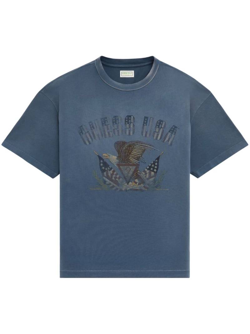 GUESS USA printed T-shirt - Blue von GUESS USA