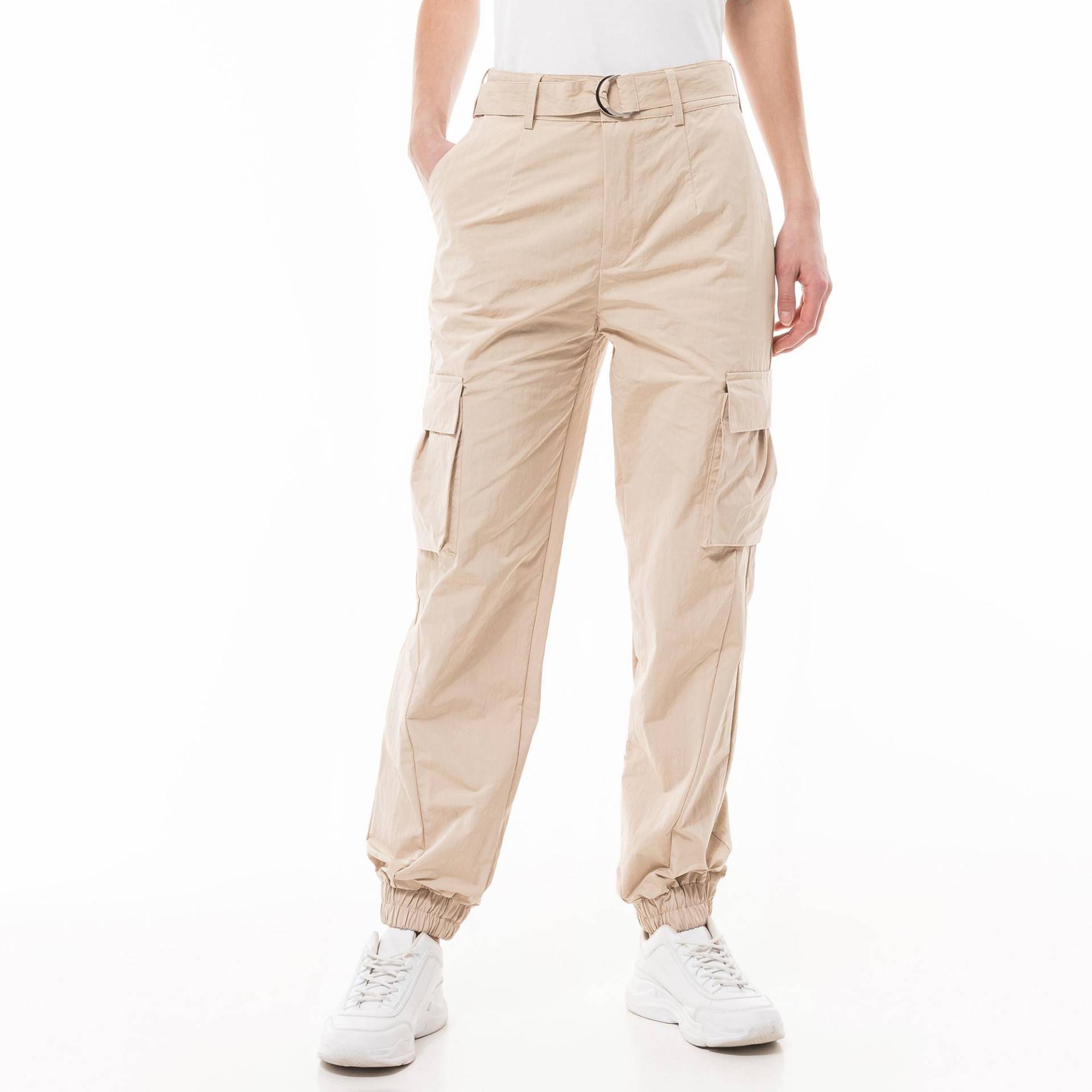 Cargohose, Regular Fit Damen Taupe M von GUESS