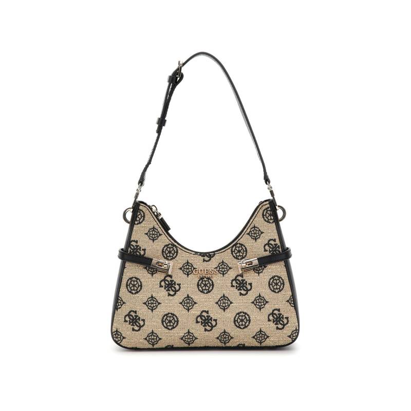 Hobo Bag Damen Schwarz Bedruckt ONE SIZE von GUESS