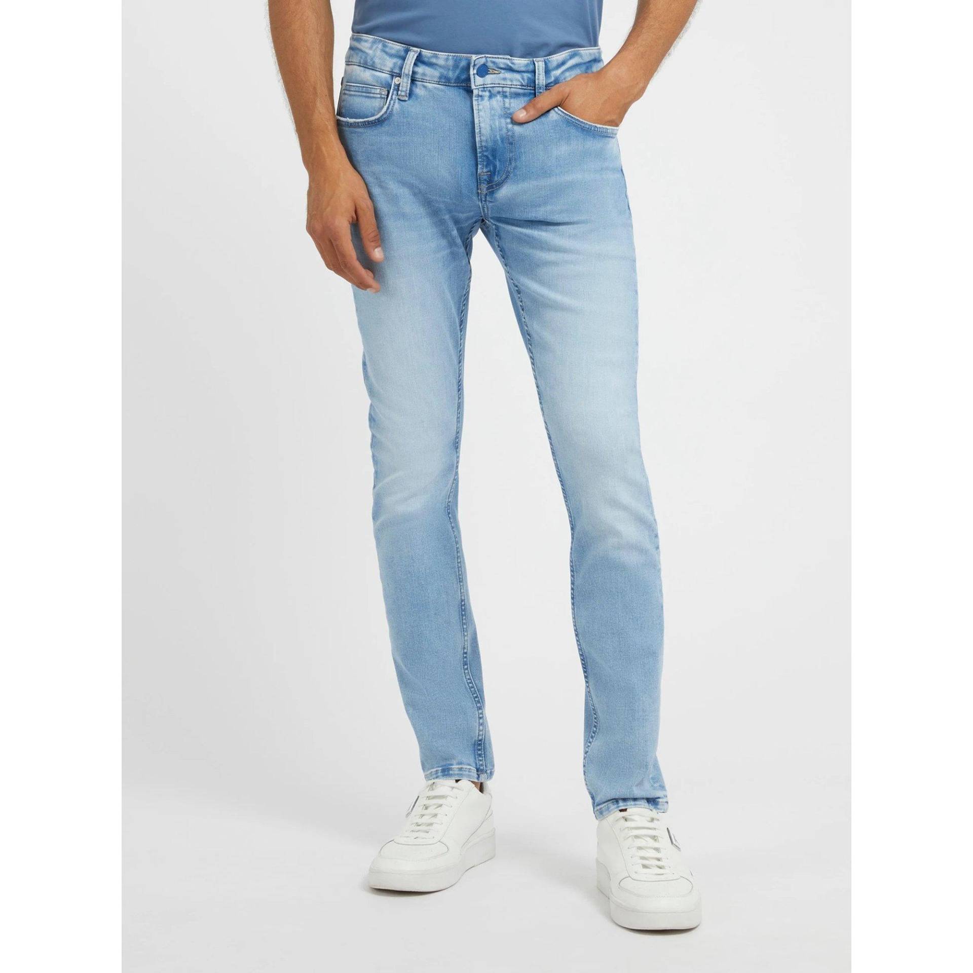Jeans, Skinny Fit Herren Hellblau W30 von GUESS