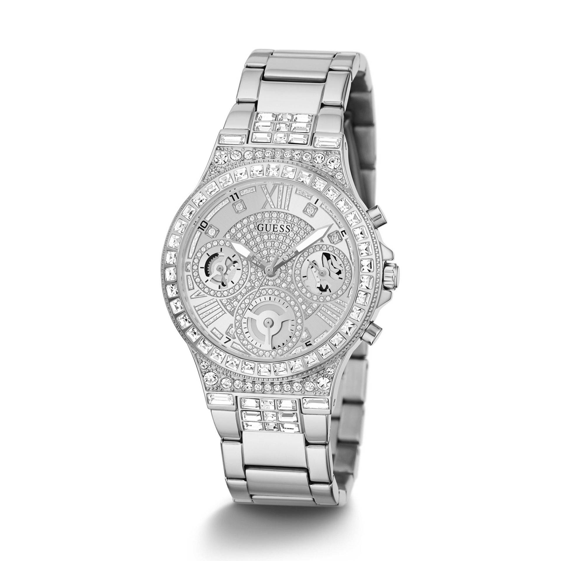 Multifunktionsuhr Damen Silber 36mm von GUESS