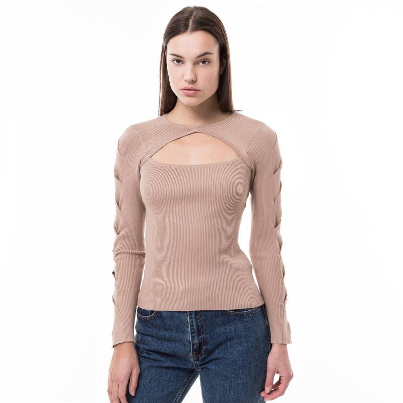 Pullover, Classic Fit, Langarm Damen Camel L von GUESS