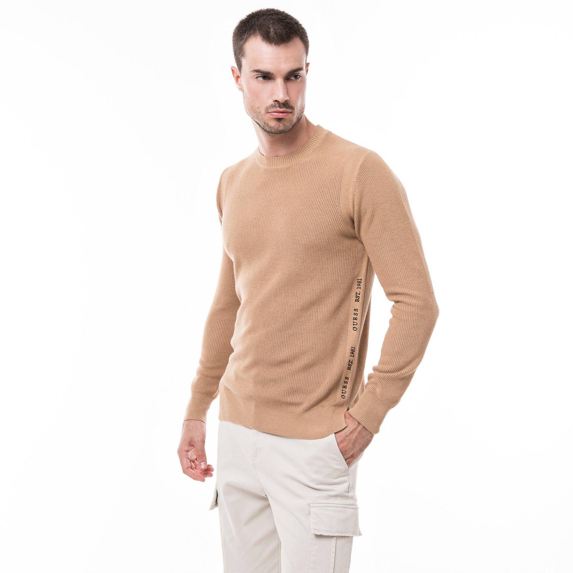 Pullover, Rundhals Herren Camel L von GUESS