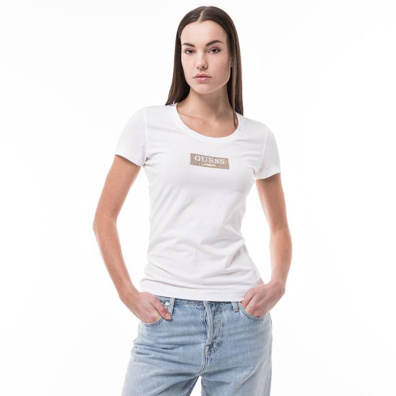 T-shirt, Rundhals, Kurzarm Damen Weiss XS von GUESS