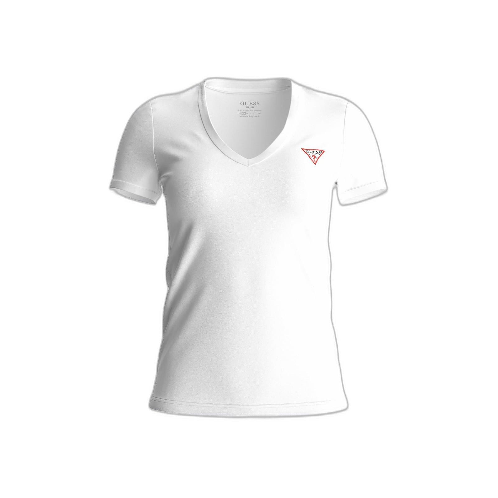T-shirt Mit V-ausschnitt, Guess Mini Triangle Damen  XS von GUESS