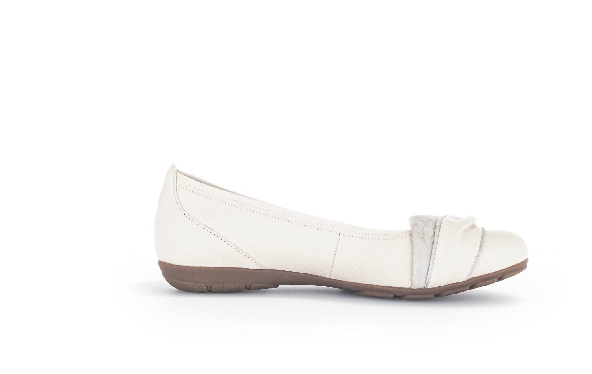 24.165.22 - Leder Ballerina Damen Offwhite 37.5 von Gabor