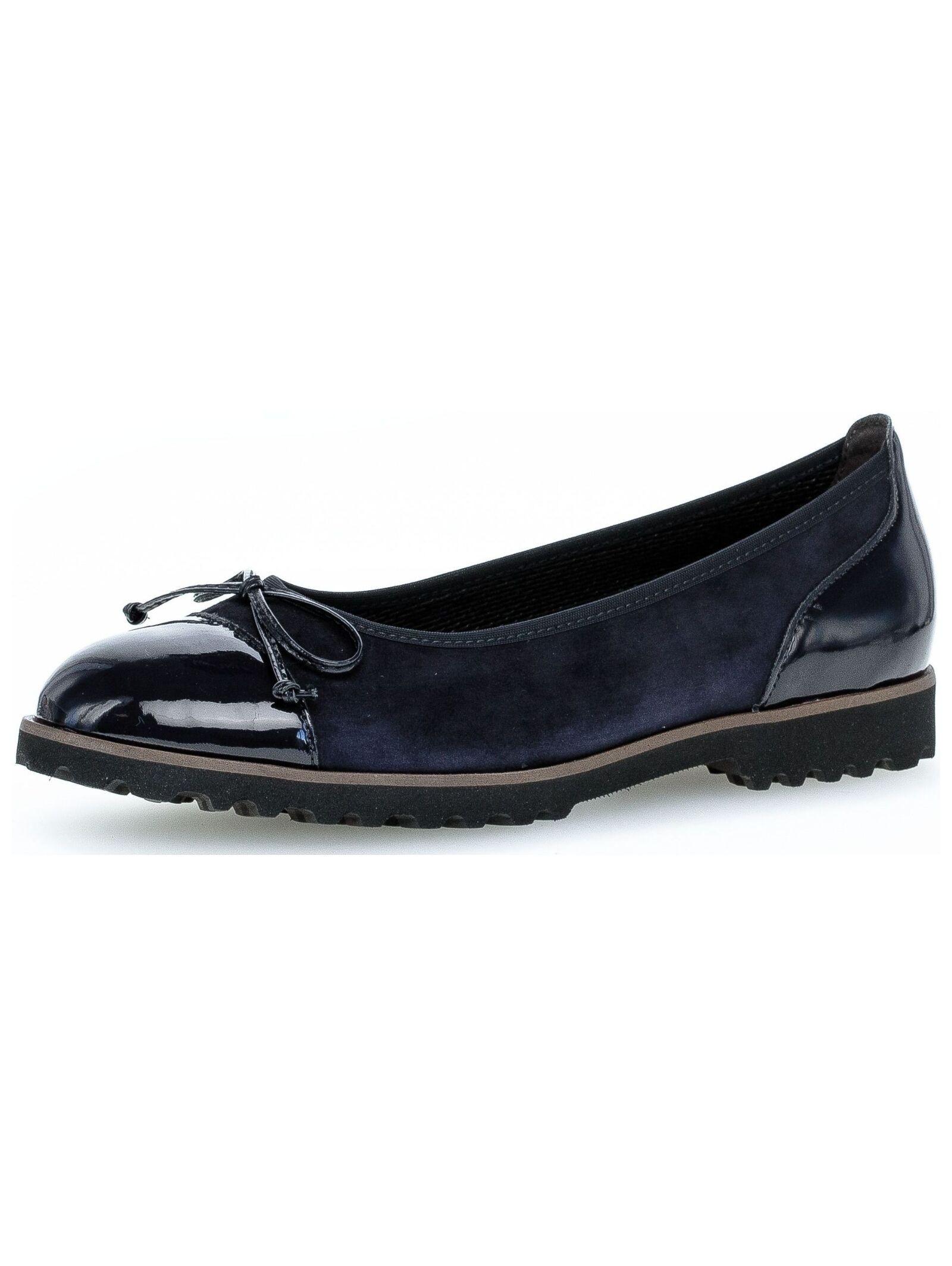 Gabor - Ballerinas 04.100, für Damen, Blau, Größe 40.5 von Gabor