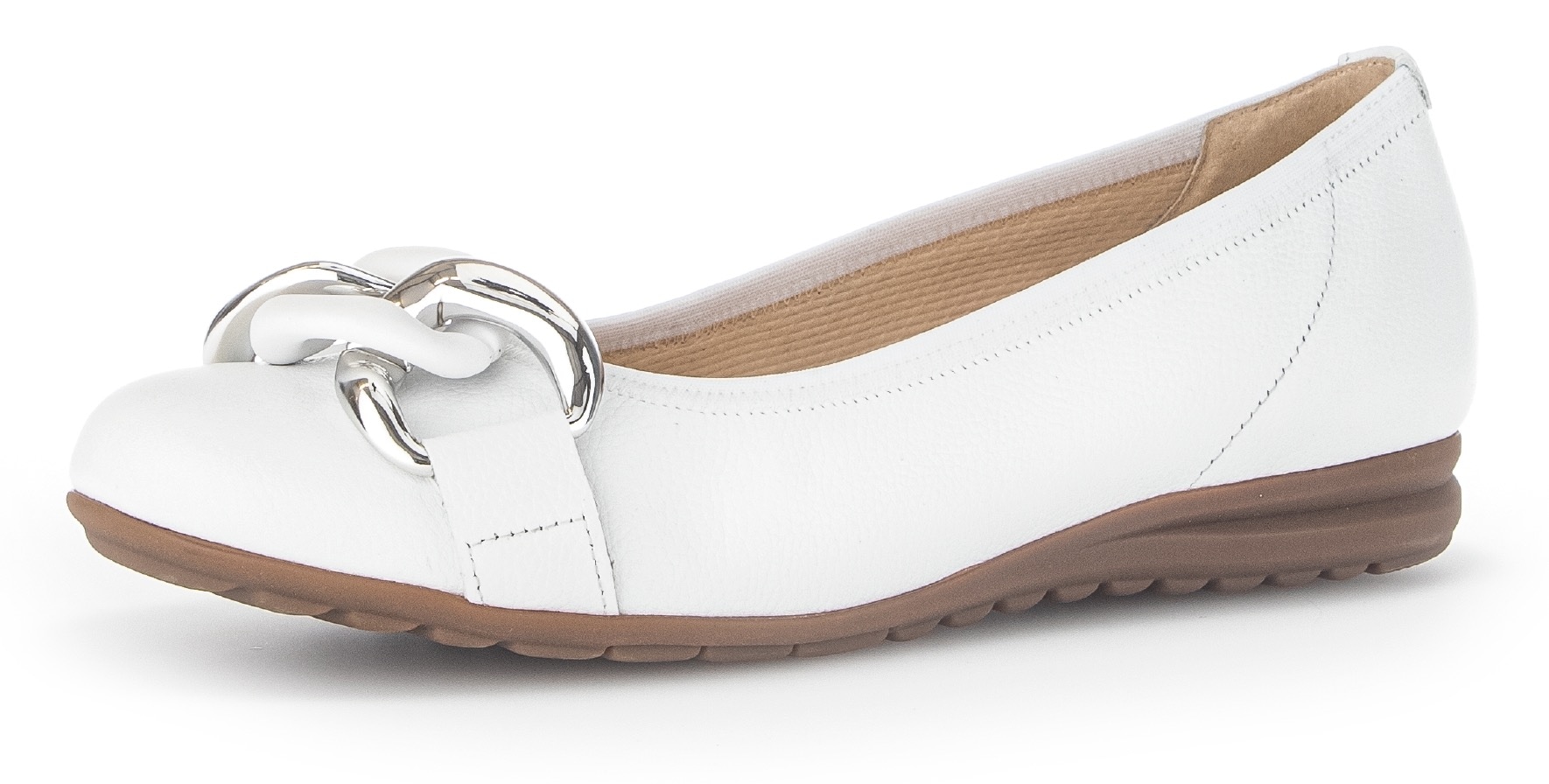 Gabor Ballerina »FLORENZ«, Hochzeitsschuh, Flache Schuhe, Slipper mit eleganter Zierkette Gabor Ballerina »FLORENZ«, Hochzeitsschuh, Flache Schuhe, Slipper mit eleganter Zierkette von Gabor