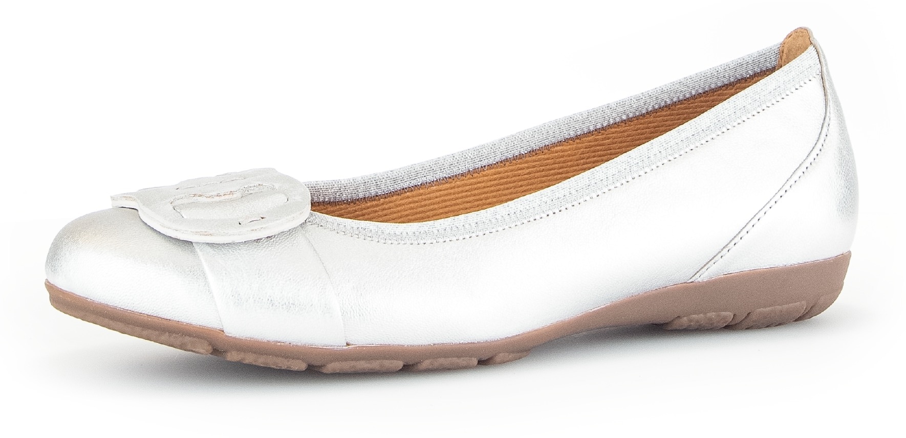 Gabor Ballerina, flache Schuhe, Slipper mit Hovercraft Luftkammern-Laufsohle von Gabor