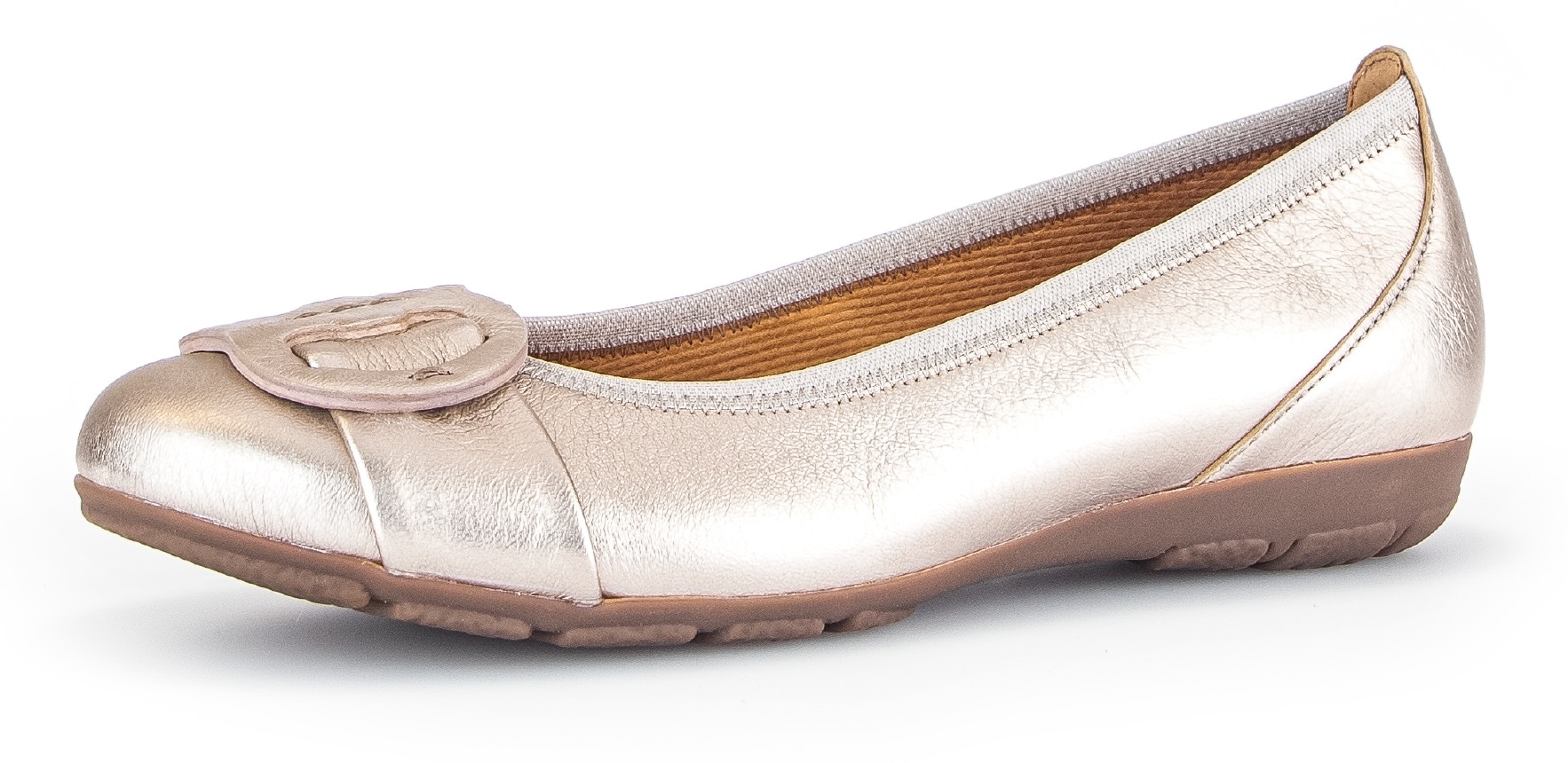 Gabor Ballerina, flache Schuhe, Slipper mit Hovercraft Luftkammern-Laufsohle von Gabor