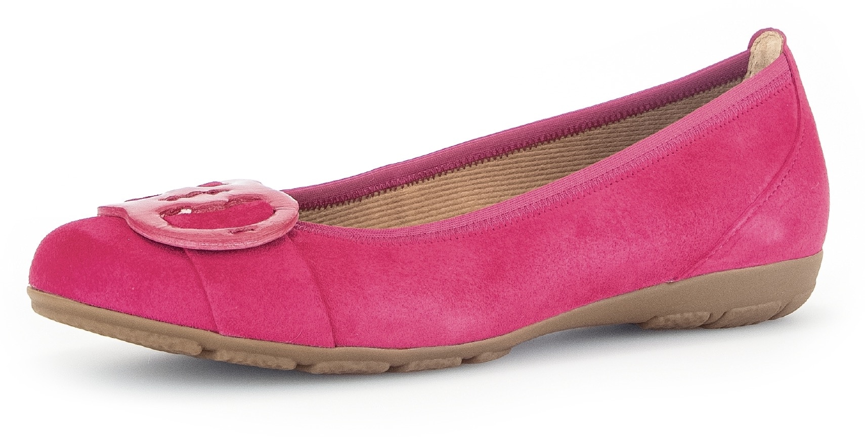 Gabor Ballerina, flache Schuhe, Slipper mit Hovercraft Luftkammern-Laufsohle von Gabor