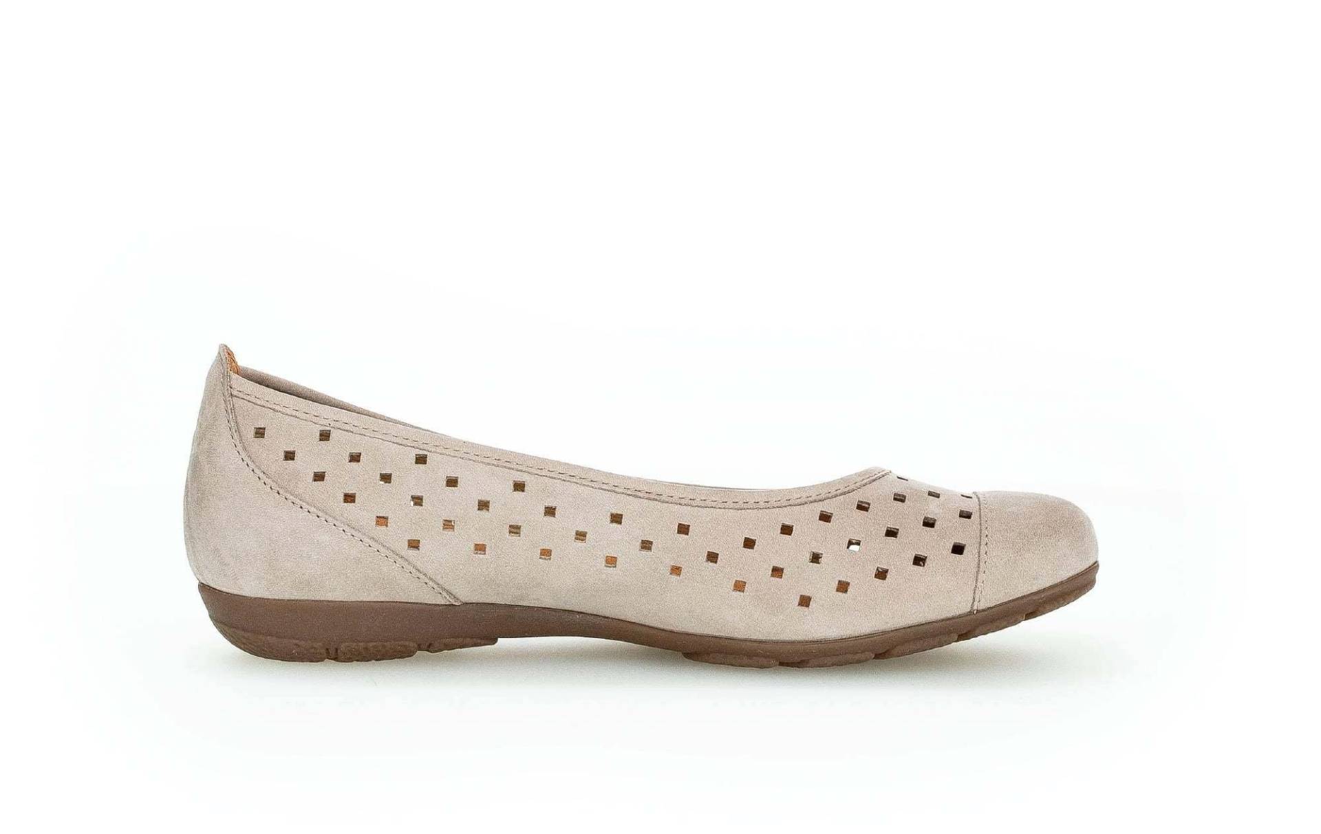 - Nubuk Ballerina Damen Beige 38.5 von Gabor