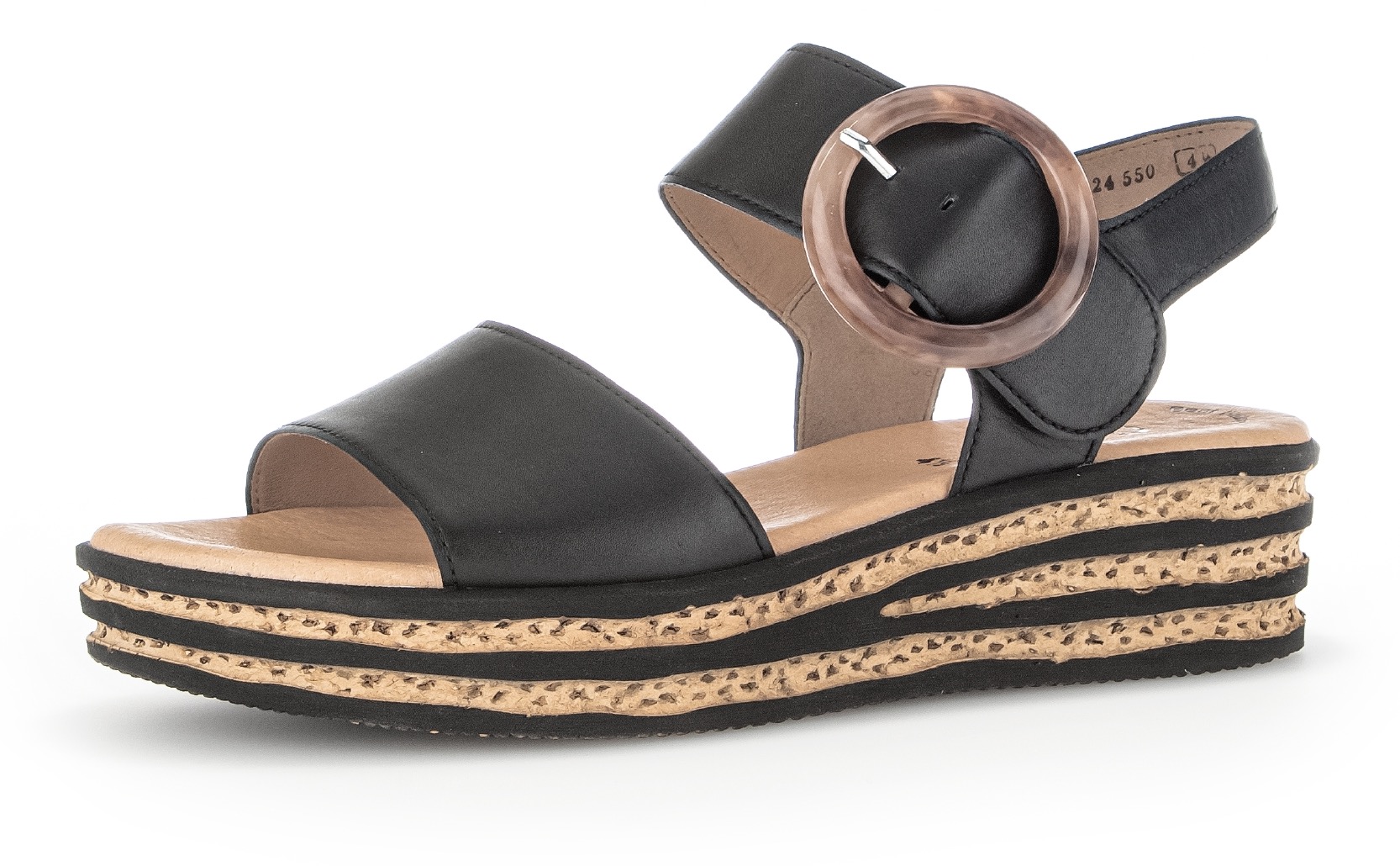 Gabor Keilsandalette, Sommerschuh, Riemchensandale, Klettverschluss unter der Zierschnalle Gabor Keilsandalette, Sommerschuh, Riemchensandale, Klettverschluss unter der Zierschnalle von Gabor