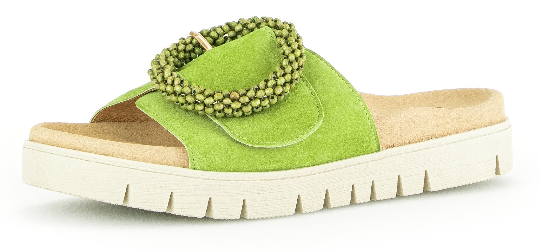 Gabor Pantolette, Plateau, Sommerschuh, Schlappen mit Zierperlen an der Zierschnalle Gabor Pantolette, Plateau, Sommerschuh, Schlappen mit Zierperlen an der Zierschnalle von Gabor