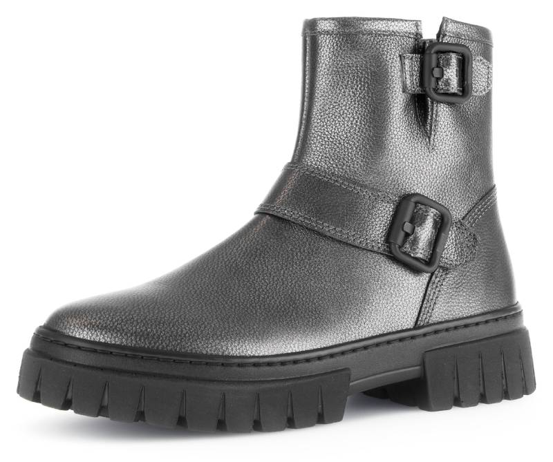 Gabor Schlupfboots »York«, Plateau, Stiefelette, Chunky Boots, Weite G, in Metallic-Optik von Gabor