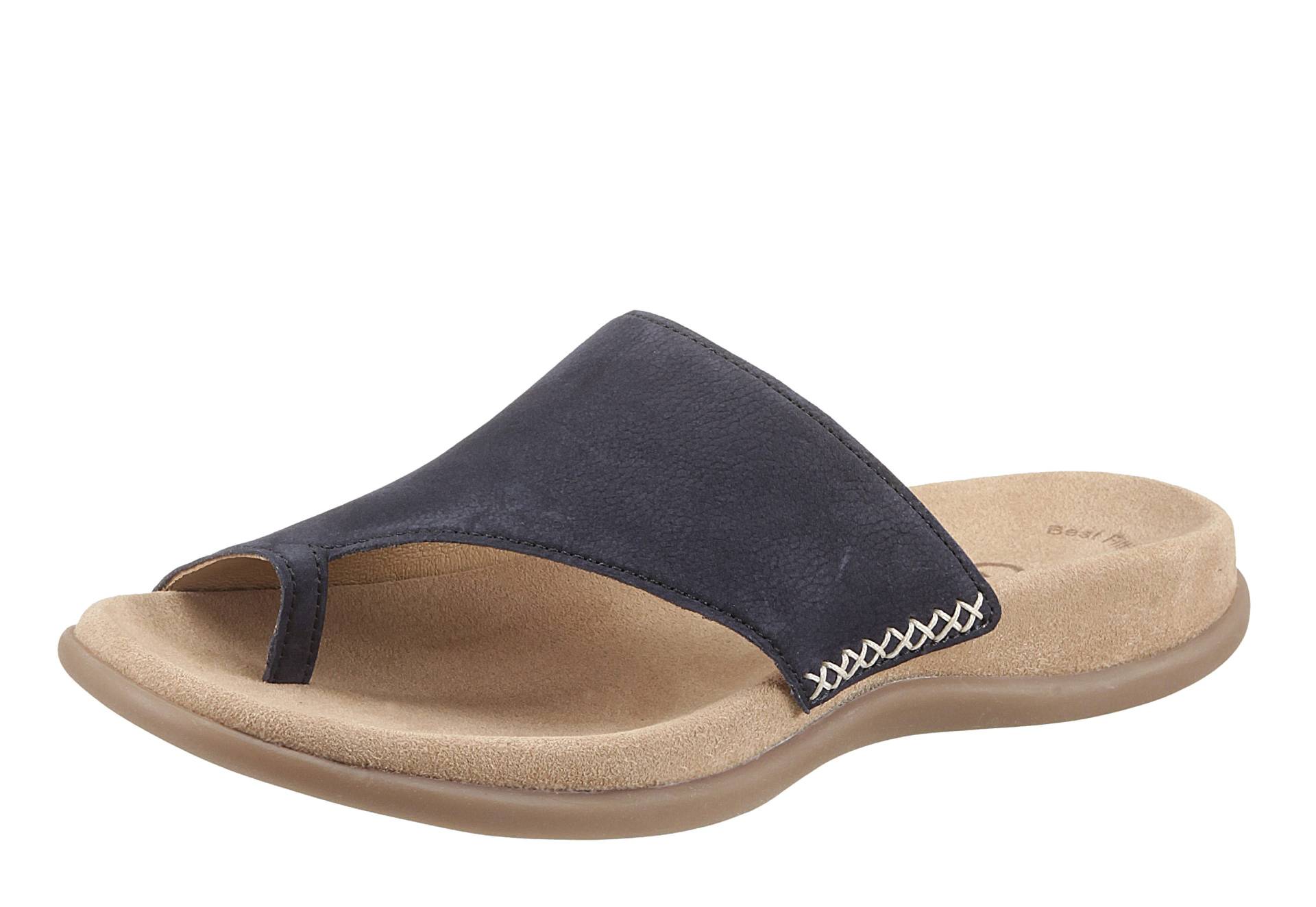 Gabor Zehentrenner, Keilabsatz, Sommerschuh, Dianette mit kontrastfarbiger Stickerei Gabor Zehentrenner, Keilabsatz, Sommerschuh, Dianette mit kontrastfarbiger Stickerei von Gabor