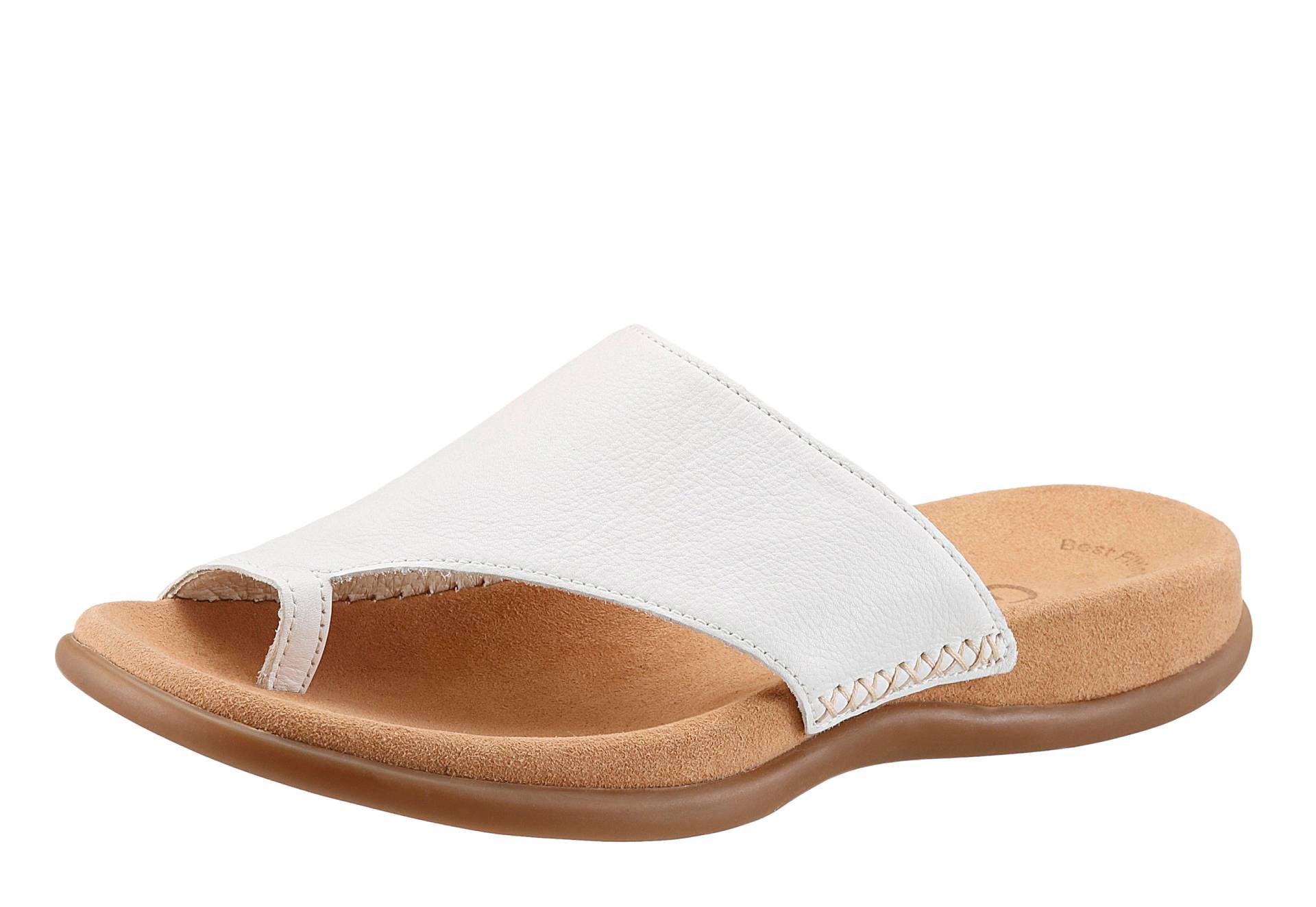 Gabor Zehentrenner, Keilabsatz, Sommerschuh, Dianette mit kontrastfarbiger Stickerei Gabor Zehentrenner, Keilabsatz, Sommerschuh, Dianette mit kontrastfarbiger Stickerei von Gabor