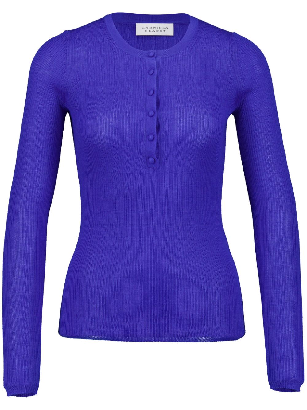 Gabriela Hearst Julian Henley top - Blue von Gabriela Hearst